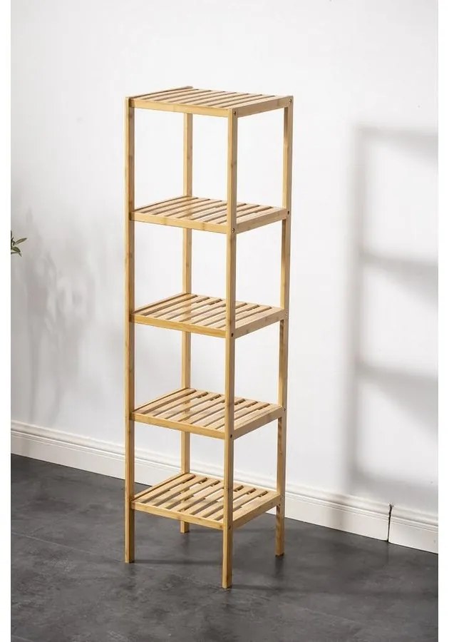 Ραφιέρα Μπάνιου Επιδαπέδια 4 Θέσεων Bamboo 35x33,5x140cm SL2074 - Max.Home®