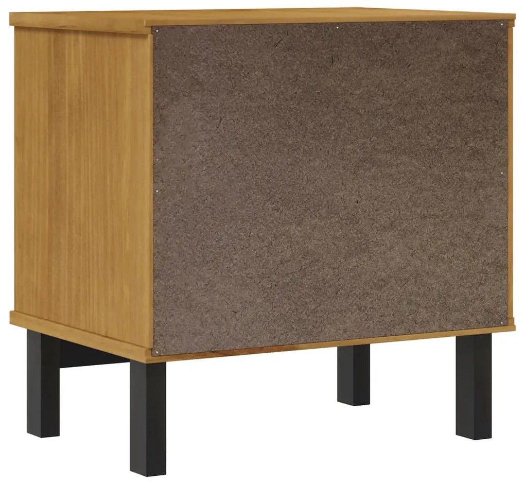 vidaXL Κομοδίνο FLAM 49 x 35 x 50 εκ. από Μασίφ Ξύλο Πεύκου