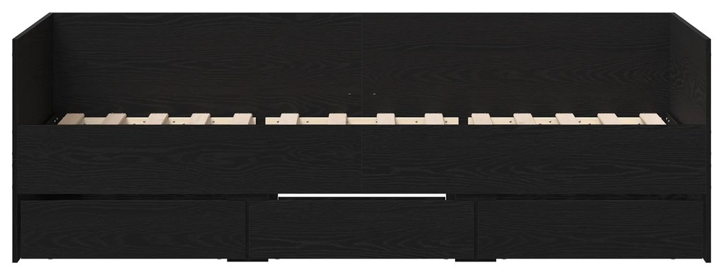 vidaXL Δίπλωμα Μαύρη δρυς Επεξεργασμένο ξύλο 90 x 200 cm Ανθεκτικό