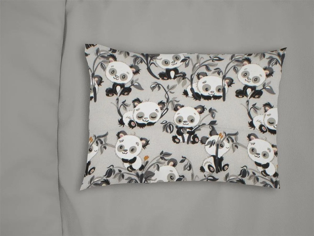 Μαξιλαροθήκη Φανελένια 50x70εκ. Panda Bear 96 Grey DimCol