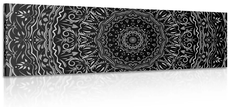 Εικόνα Mandala σε στυλ vintage σε μαύρο & άσπρο - 120x40