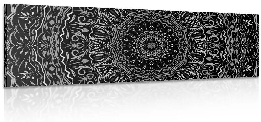 Εικόνα Mandala σε στυλ vintage σε μαύρο & άσπρο - 135x45