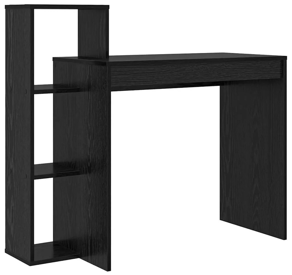 vidaXL Γραφείο με ράφι Μαύρη δρυς 100 x 40 x 90 cm Επεξεργασμένο ξύλο