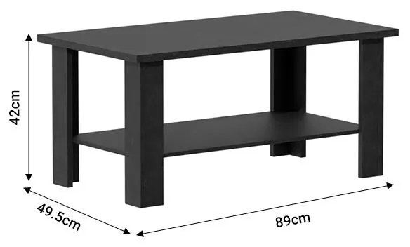 Τραπέζι σαλονιού Riano zebrano μελαμίνης 89x49.5x42εκ 89x49.5x42 εκ.