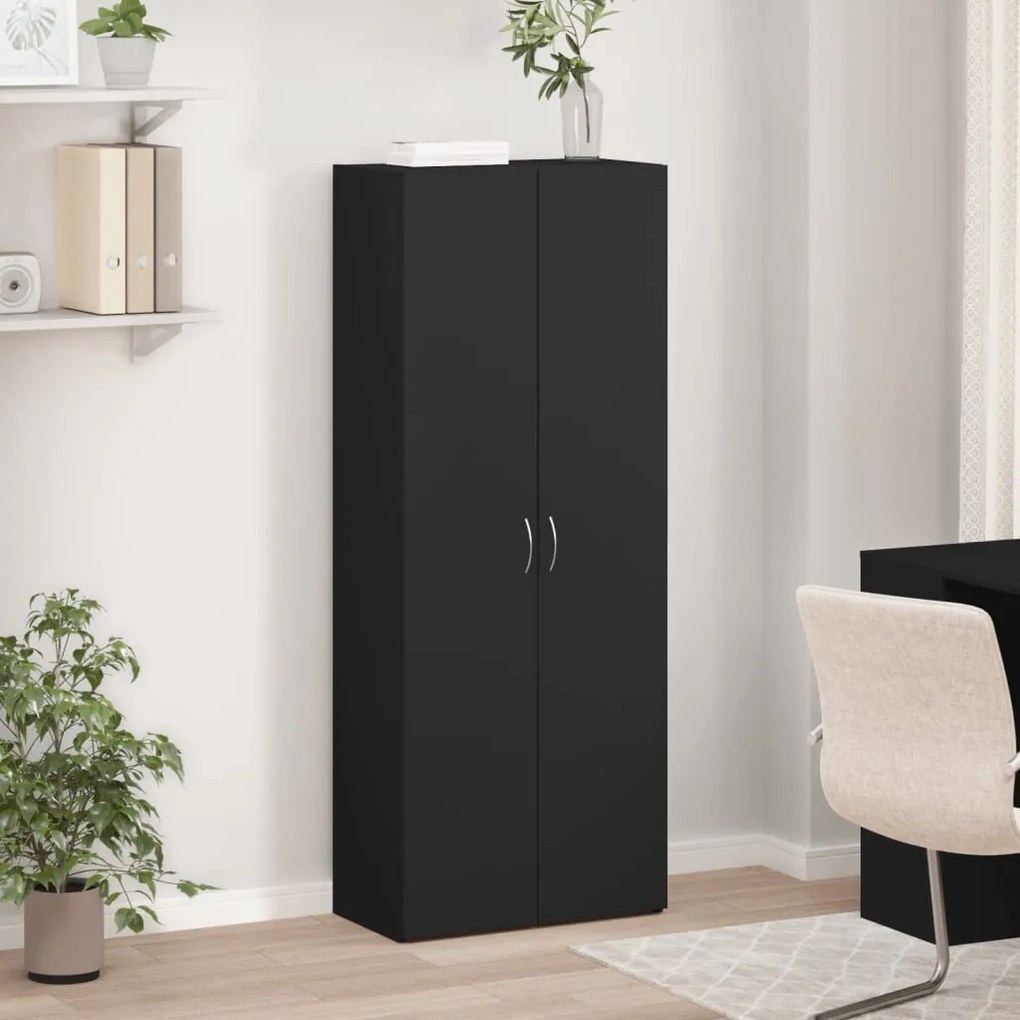 vidaXL Αρχειοθήκη Μαύρη 60x32x153 εκ. από Επεξεργασμένο Ξύλο
