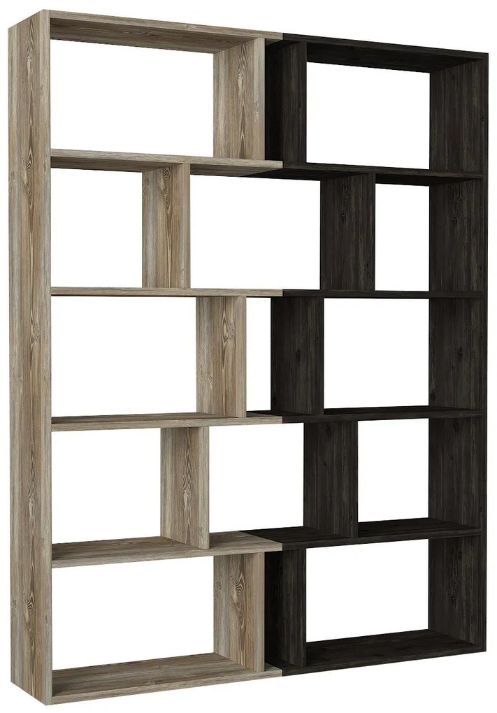 Βιβλιοθήκη ArteLibre Idra Ανοιχτό Καφέ/Σκούρο Καφέ 124x26x159cm