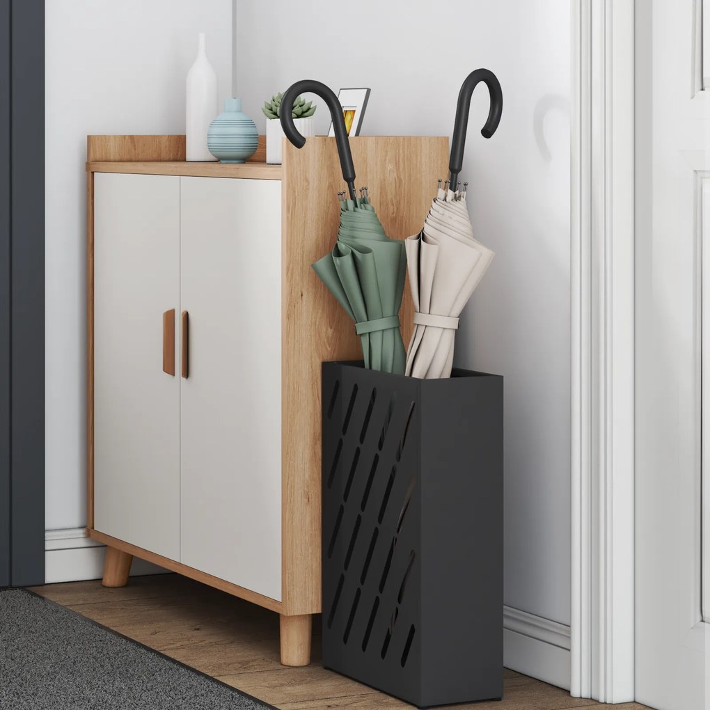 vidaXL Μαύρος Σταντ Ομπρελών - 28x12x41 εκ Χάλυβας