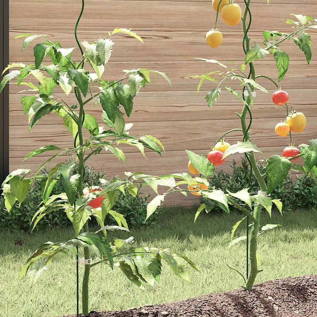 vidaXL Σπειροειδή στηρίγματα φυτών 20 pcs Πράσινο 110 cm