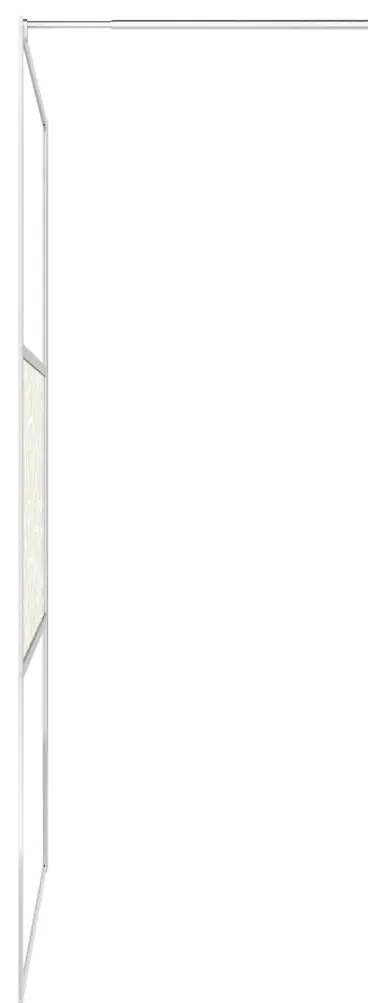vidaXL Διαχωριστικό Ντους με Ράφι Χρωμέ 90x195 εκ. Γυαλί ESG&Αλουμίνιο