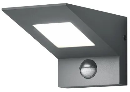 Επιτοίχιο Φωτιστικό 9xH10cm Ανθρακί Εξ. Χώρου LED 8w 850lm 3000K Sensor Motion 225369142 Trio Lighting 225369142