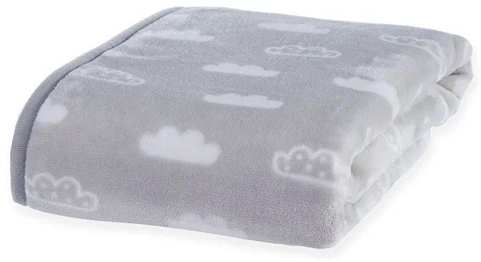 Βρεφική Κουβέρτα Αγκαλιάς Clouds Grey 75x100 Nef-Nef Homeware