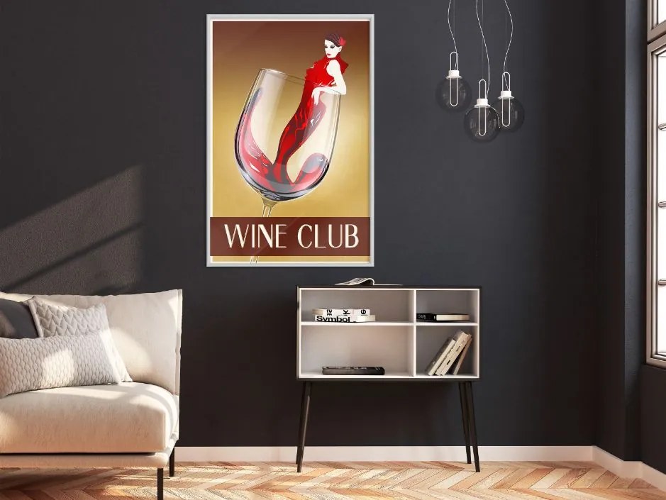 Αφίσα - Woman is Like a Wine - 20x30 - Χρυσό - Με πασπαρτού