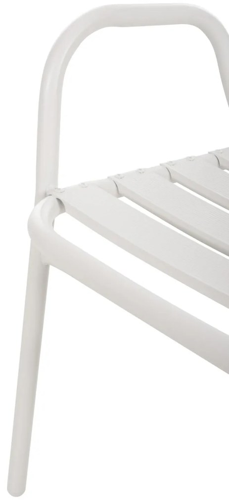 Καρέκλα PRELUDE C5970.02 με Μεταλλικό Σκελετό και Κάθισμα Αλουμινίου Λευκή 54x56x79Υεκ 54x56x79 εκ.