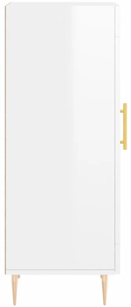 vidaXL Ντουλάπι Γυαλιστερό Λευκό 34,5x34x90 εκ. Επεξεργασμένο Ξύλο