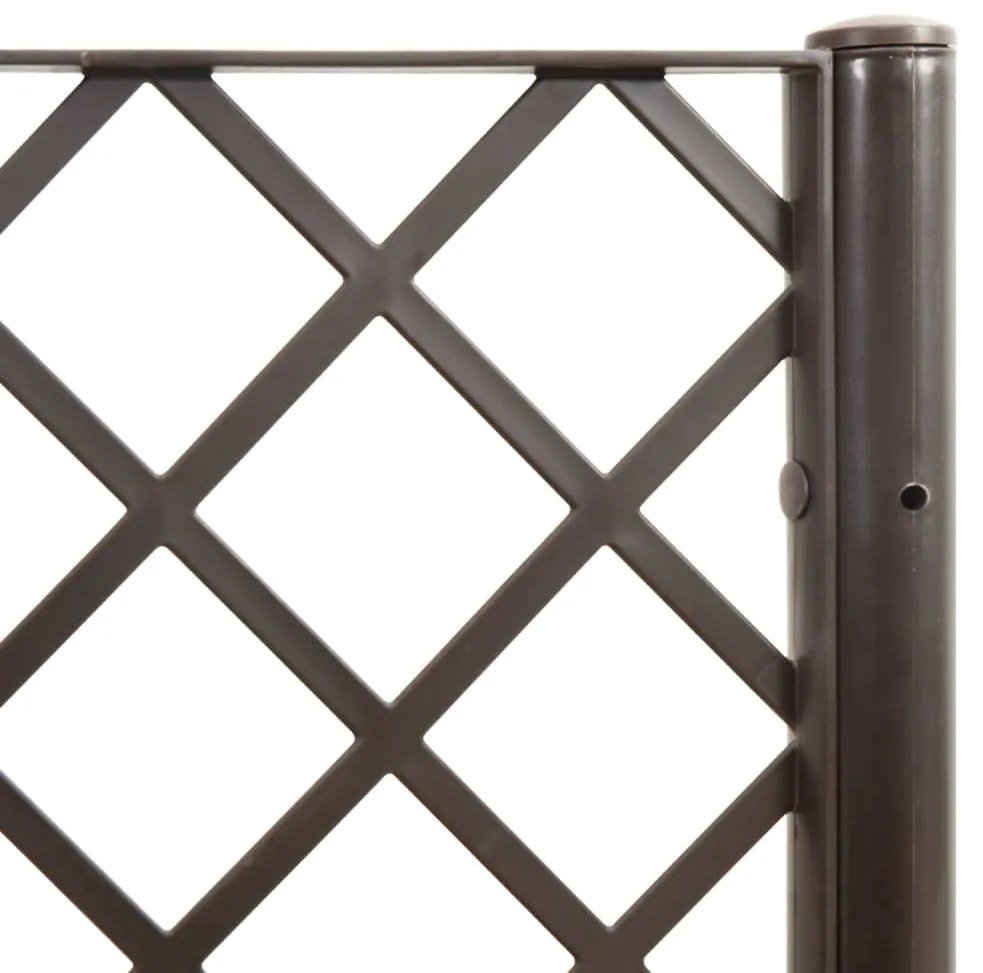 vidaXL Ζαρντινιέρα Κήπου με Καφασωτό Καφέ 120 x 40 x 142 εκ. από PP