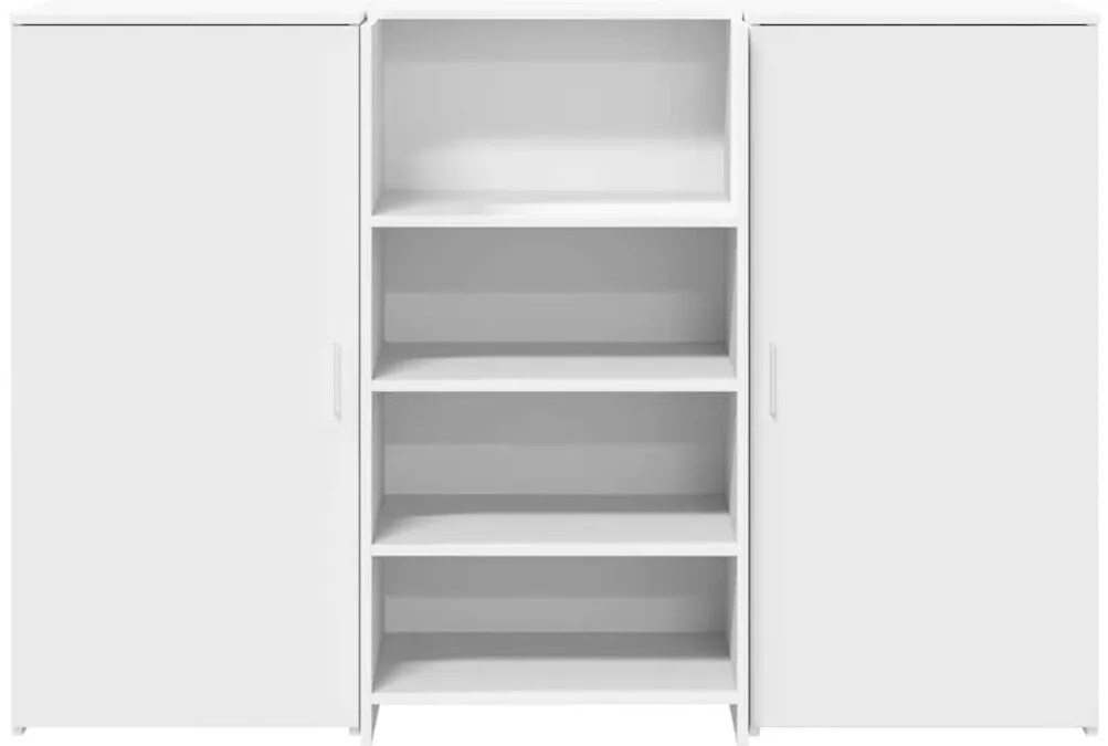 vidaXL Γραφείο υποδοχής Λευκό 155x50x103,5 εκ. Επεξεργασμένο Ξύλο