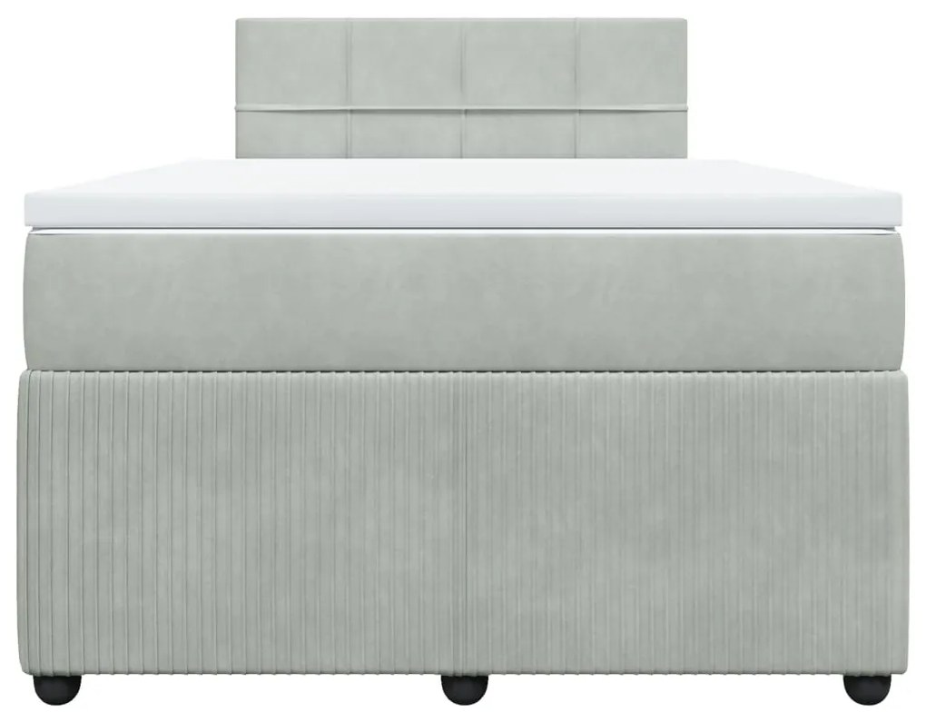 ΚΡΕΒΑΤΙ BOXSPRING ΜΕ ΣΤΡΩΜΑ ΑΝΟΙΧΤΟ ΓΚΡΙ 120X190 ΕΚ. ΒΕΛΟΥΔΙΝΟ 3287686