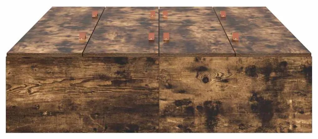 vidaXL Κρεβάτι με αποθηκευτικό χώρο Καπνιστό Δρύς 120 x 190 cm