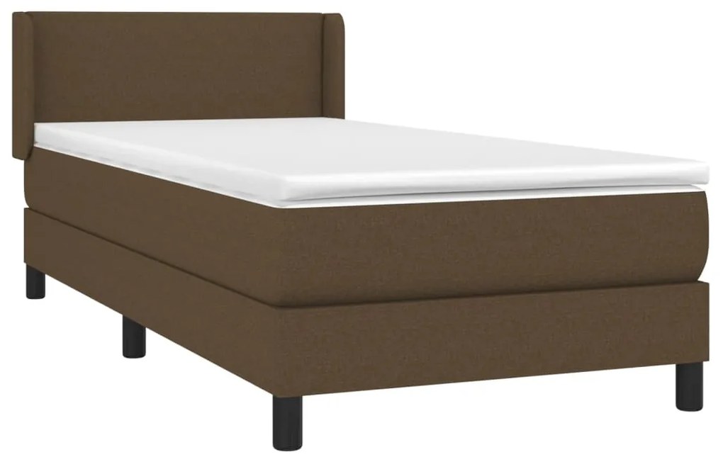 ΚΡΕΒΑΤΙ BOXSPRING ΜΕ ΣΤΡΩΜΑ ΣΚΟΥΡΟ ΚΑΦΕ 90X200 ΕΚ. ΥΦΑΣΜΑΤΙΝΟ 3129524