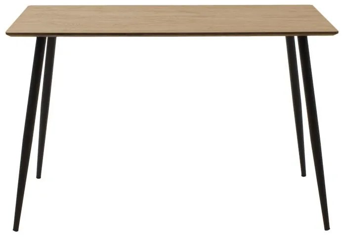 Σετ Τραπεζαρίας Cuba - Julita 5 τεμ Mdf σε Sonoma - Μαύρο - Φυσικό 120x70x76εκ. 120x70x76 εκ.