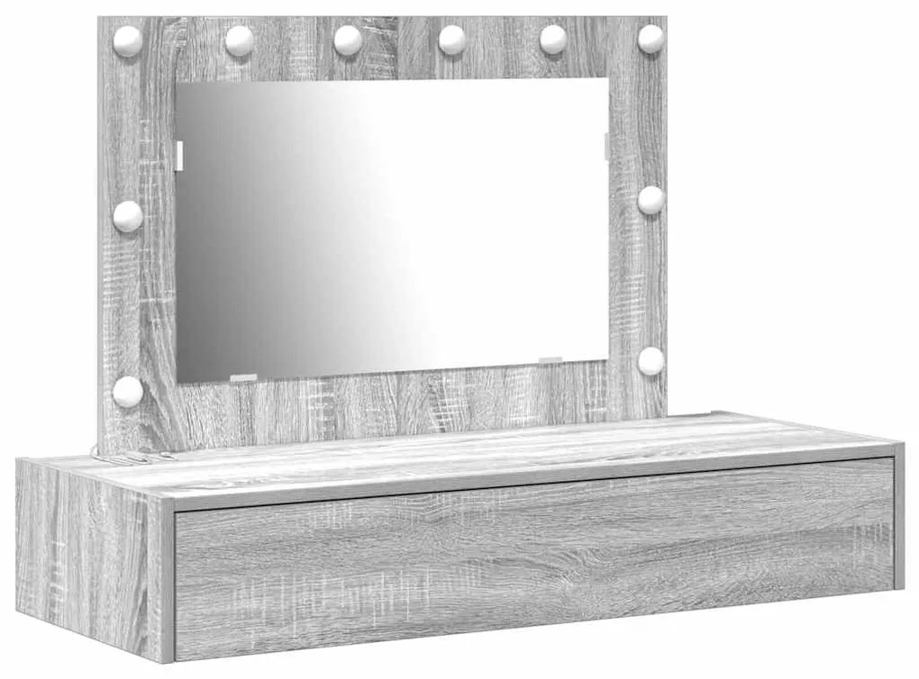 vidaXL Τραπέζι περιποίησης Γκρι 100 x 40 x 70 εκ. Επεξεργασμένο ξύλο