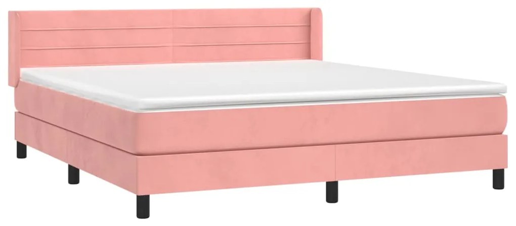 ΚΡΕΒΑΤΙ BOXSPRING ΜΕ ΣΤΡΩΜΑ ΡΟΖ 160X200 ΕΚ. ΒΕΛΟΥΔΙΝΟ 3131032