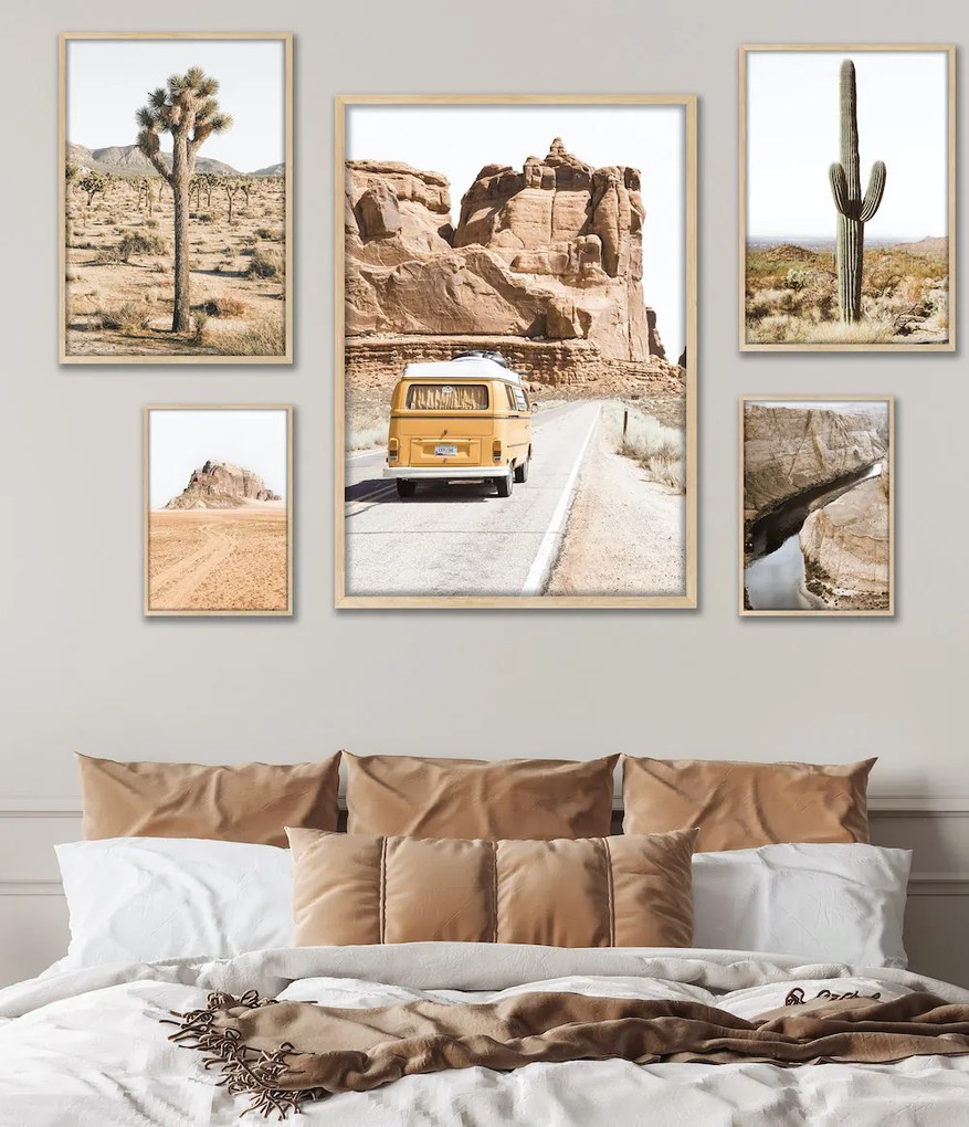 Σύνθεση κάδρων φυσικό ξύλο Canyon Desert PST035