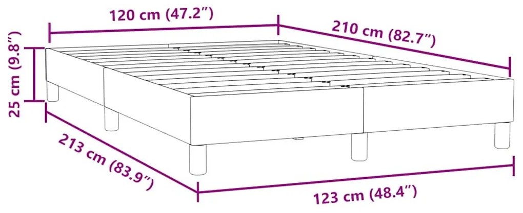 Πλαίσιο Κρεβατιού χωρίς στρώμα Πράσινο 120x210εκ. Βελούδινο - Πράσινο