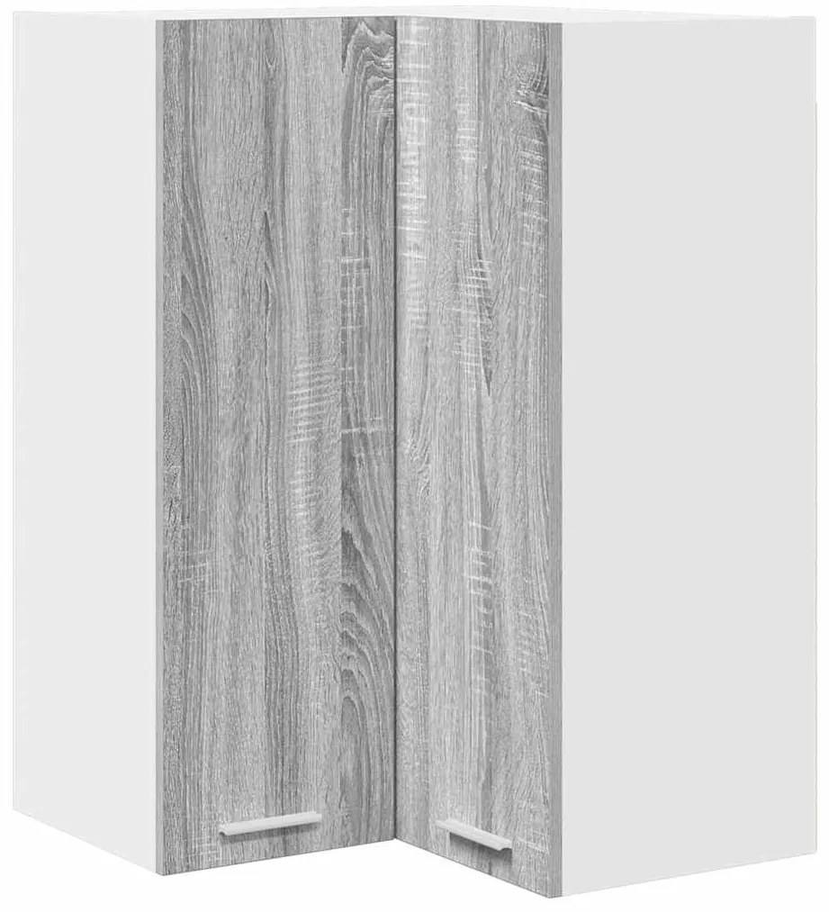 vidaXL Κρεμαστό ντουλάπι Γκρι Σομόνα και Λευκό 57 x 57 x 80 εκ.