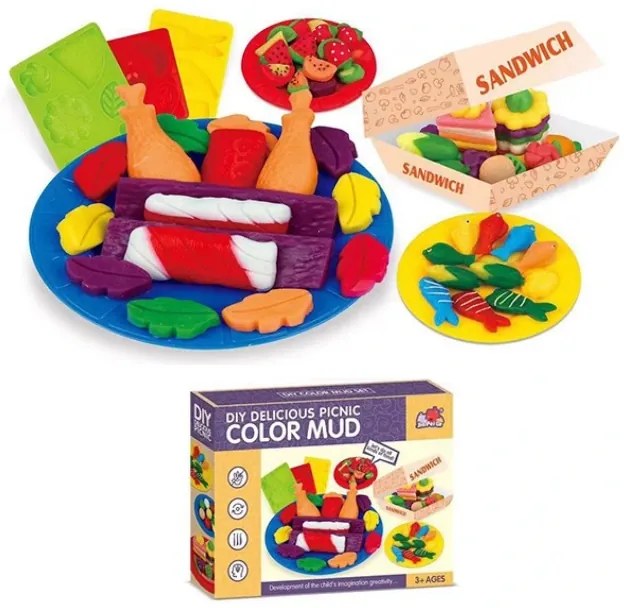 Σετ κατασκευών DIY με πλαστελίνη - Delicious Picnic - 5838-42