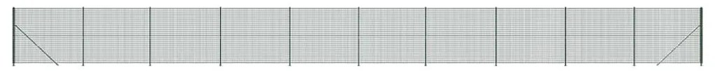 vidaXL Συρματόπλεγμα Περίφραξης Πράσινο 1,8 x 25 μ. με Βάσεις Φλάντζα