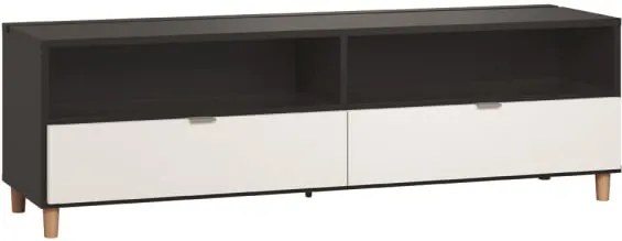 Έπιπλο τηλεόρασης Simple 180-Μαύρο - Λευκό