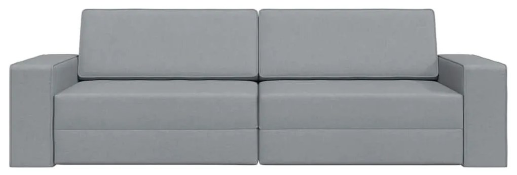 vidaXL Καναπές-κρεβάτι δαπέδου Ανοιχτό γκρι 245 x 78 x 77 εκ. ύφασμα