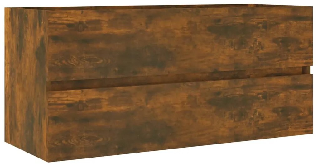 vidaXL Ντουλάπι Νιπτήρα Καπνιστή Δρυς 100x38,5x45 εκ. Επεξεργ. Ξύλο