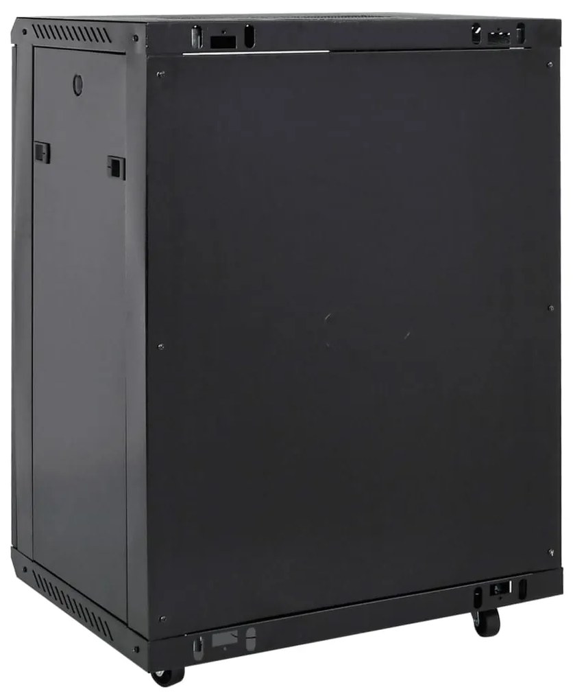 vidaXL Καμπίνα Δικτύου 15U 19" IP20 Μαύρη 60x45x86 εκ.