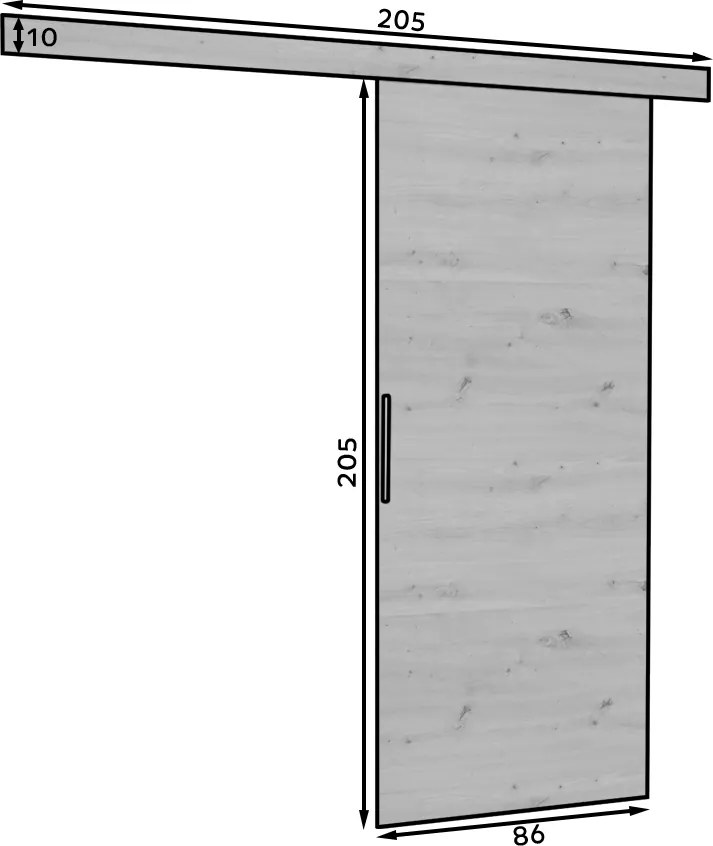 Συρόμενη πόρτα Daniel-Sokolati-96 x 205 εκ.