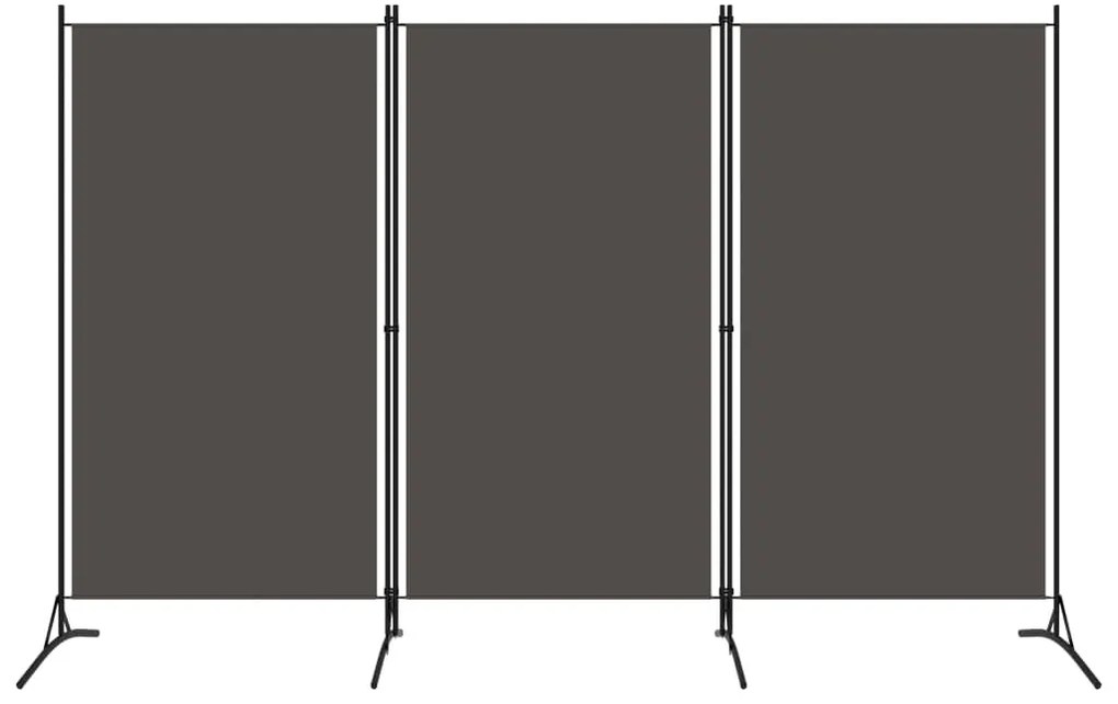 vidaXL Διαχωριστικό Δωματίου με 3 Πάνελ Ανθρακί 260 x 180 εκ.