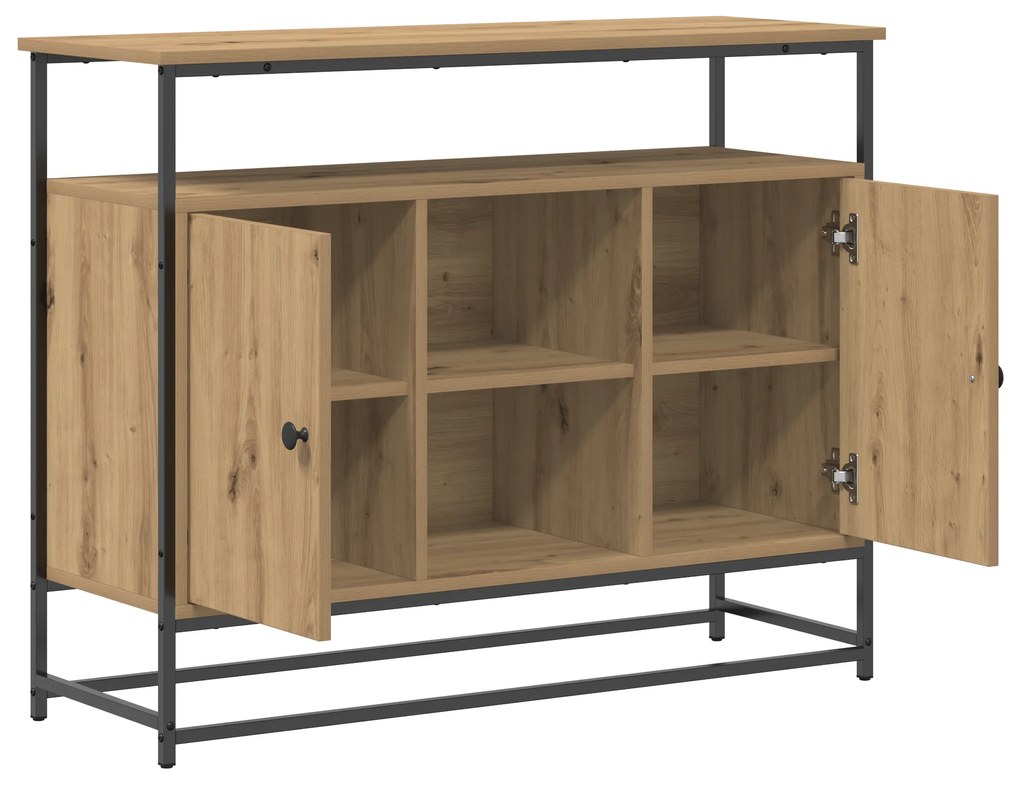 vidaXL Κονσόλα Artisan Oak 100x35x80 cm Κατασκευασμένο ξύλο και Ατσάλι