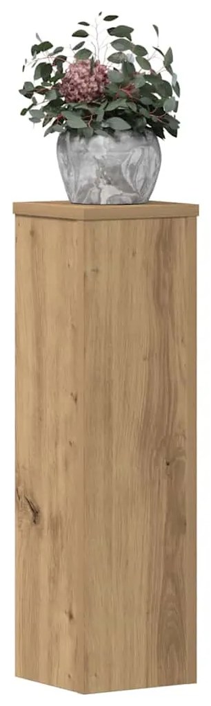 vidaXL Βάσεις Φυτών 2 τεμ. Αρτισιανή Δρυς 17x17x60 εκ. Επεξ. Ξύλο