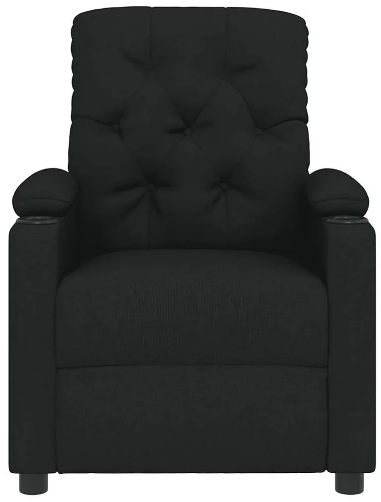 vidaXL Πολυθρόνα Ανακλινόμενη Μαύρη Υφασμάτινη