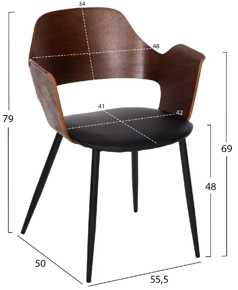 ΣΕΤ ΤΡΑΠΕΖΑΡΙΑ ΕΣΩΤ. ΧΩΡΟΥ 5ΤΜΧ HM11962 ΤΡΑΠΕΖΙ DENTY &amp; 4 ΚΑΡΕΚΛΕΣ VELP