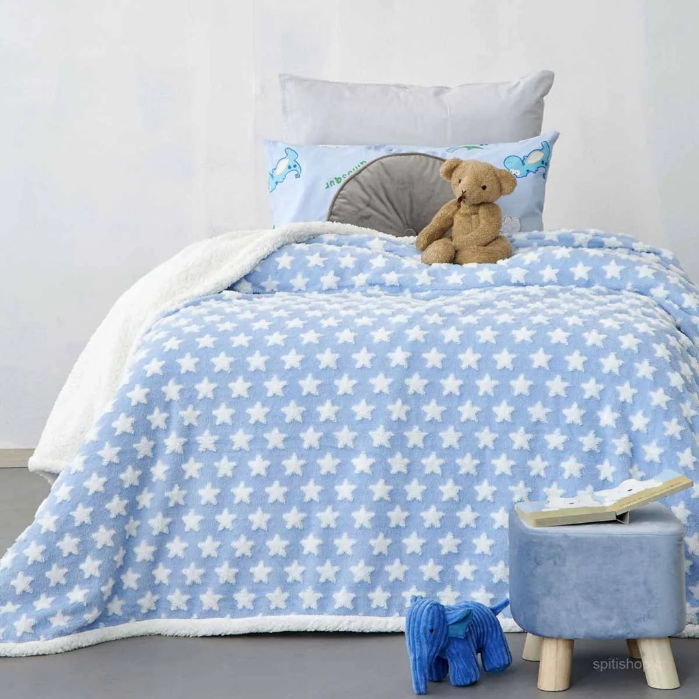 Κουβέρτα Fleece Μονή Με Γουνάκι (160x220) Palamaiki Cobi