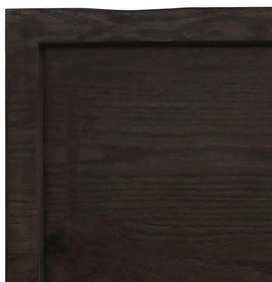 Πάγκος Μπάνιου Σκούρο Καφέ 180x30x(2-4) εκ. Επεξεργ. Μασίφ Ξύλο - Γκρι