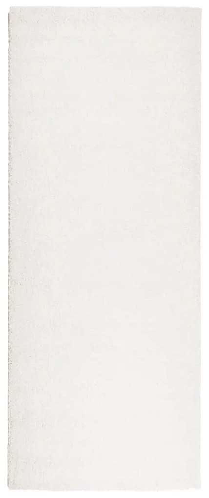 vidaXL Χαλί Shaggy με Ψηλό Πέλος Μοντέρνο Κρεμ 80 x 200 εκ.