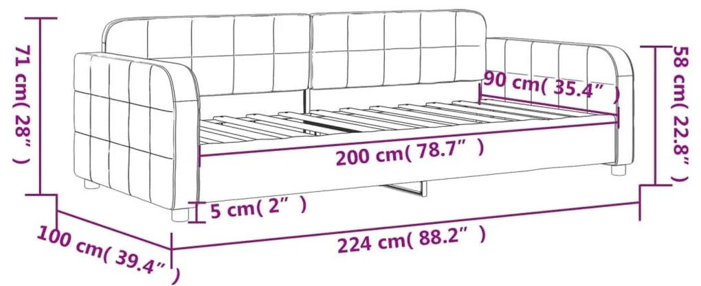 ΚΑΝΑΠΕΣ ΚΡΕΒΑΤΙ ΑΝΟΙΧΤΟ ΓΚΡΙ 90 X 200 ΕΚ. ΒΕΛΟΥΔΙΝΟΣ 354058