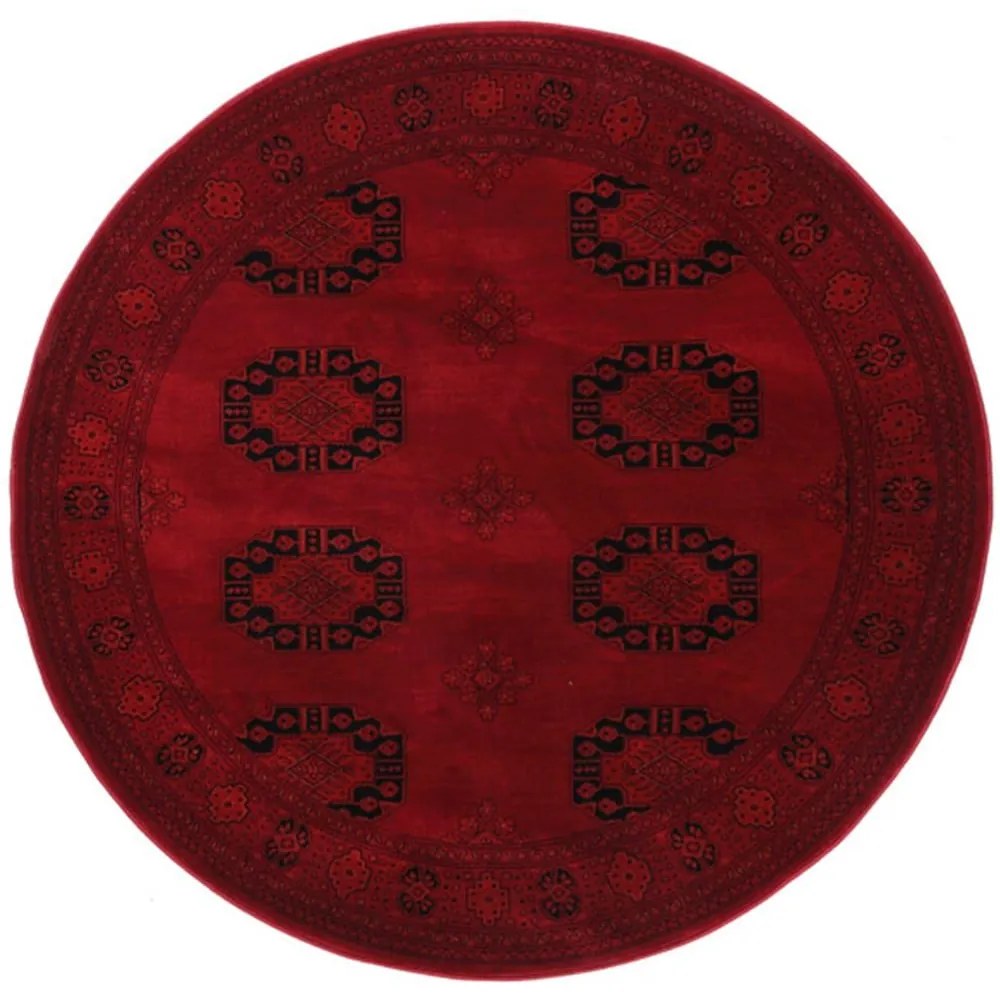 Χαλί Afgan 6871H Round Dark Red Royal Carpet 160X160 Round