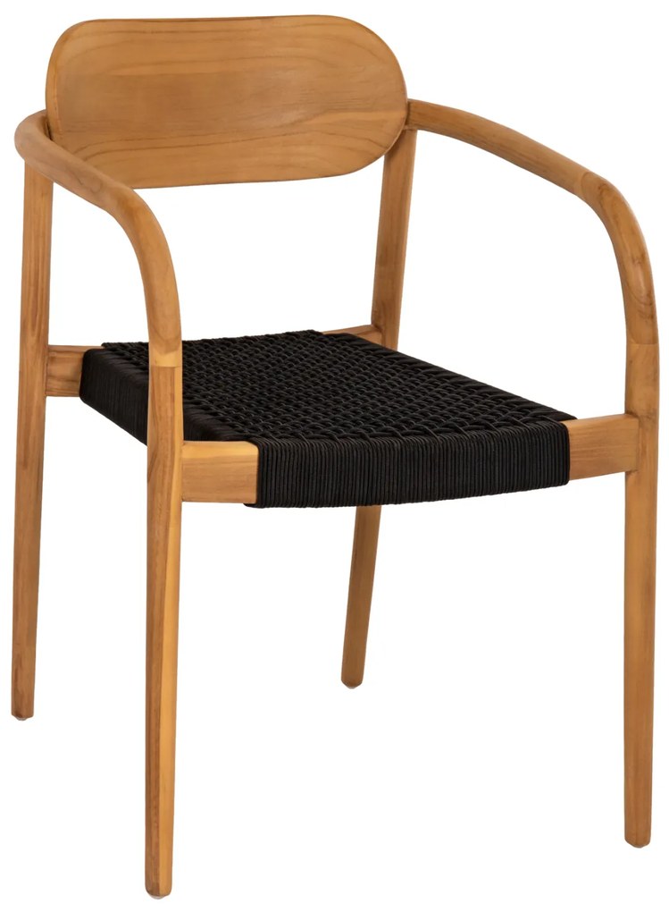 ΠΟΛΥΘΡΟΝΑ OSLO HM9636.02 ΞΥΛΟ TEAK ΦΥΣΙΚΟ & ΜΑΥΡΟ ΣΧΟΙΝΙ 55x54x80Y εκ.