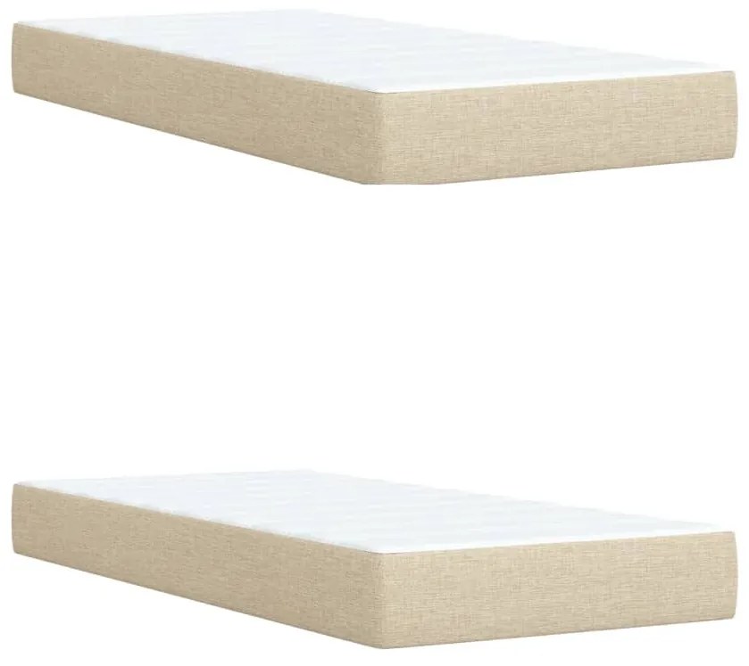 ΚΡΕΒΑΤΙ BOXSPRING ΜΕ ΣΤΡΩΜΑ ΚΡΕΜ 200X200 ΕΚ. ΥΦΑΣΜΑΤΙΝΟ 3289106