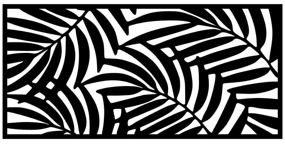 Διακοσμητικό Τοίχου 891TNL1964 100x48cm Black Wallity Μέταλλο