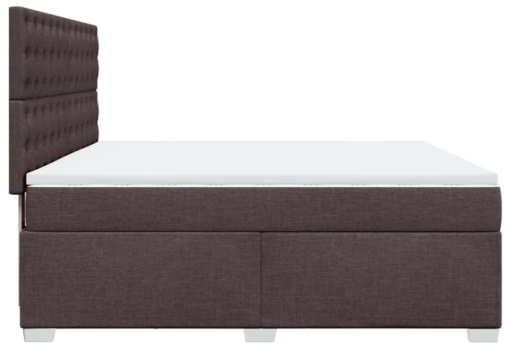 ΚΡΕΒΑΤΙ BOXSPRING ΜΕ ΣΤΡΩΜΑ ΣΚΟΥΡΟ ΚΑΦΕ 180X200 ΕΚ ΥΦΑΣΜΑΤΙΝΟ 3292884